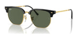 Ray-Ban JUNIOR NEW CLUBMASTER RJ9116S Sunglasses Black On Gold / Dark Green