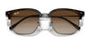 Ray-Ban JUNIOR NEW CLUBMASTER RJ9116S Sunglasses | Size 47 / Opal Pink On Gold №715680 / Dark Blue (3N 15.3%)