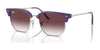 Ray-Ban JUNIOR NEW CLUBMASTER RJ9116S Sunglasses | Size 47 / Opal Violet On Silver №713136 / Grey/Violet (2N 26.4%)