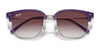 Ray-Ban JUNIOR NEW CLUBMASTER RJ9116S Sunglasses | Size 47 / Opal Pink On Gold №715680 / Dark Blue (3N 15.3%)