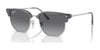 Ray-Ban JUNIOR NEW CLUBMASTER RJ9116S Sunglasses | Size 47 / Opal Blue On Silver №7134T3 / Grey (Polarized) (3P 13%)