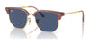 Ray-Ban JUNIOR NEW CLUBMASTER RJ9116S Sunglasses | Size 47 / Opal Pink On Gold №715680 / Dark Blue (3N 15.3%)