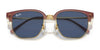 Ray-Ban JUNIOR NEW CLUBMASTER RJ9116S Sunglasses | Size 47 / Opal Pink On Gold №715680 / Dark Blue (3N 15.3%)