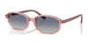 Ray-Ban RJ9132S Sunglasses | Size 49 / Transparent Pink №72014L / Grey Gradient Blue (2N 25%)
