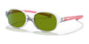 Ray-Ban RJ9187S Sunglasses / Transparent Light Violet №7082/2 / Green (3N 13.5%) / Size 39