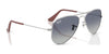 Ray-Ban JUNIOR AVIATOR RJ9506S Sunglasses / Arista Gold №223/6R / Green Mirror (3N 12.1%) / Size 52