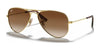 Ray-Ban JUNIOR AVIATOR RJ9506S Sunglasses / Arista Gold №223/13 / Brown (3N 16%) / Size 50