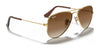 Ray-Ban JUNIOR AVIATOR RJ9506S Sunglasses / Arista Gold №223/6R / Green Mirror (3N 12.1%) / Size 52