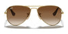 Ray-Ban JUNIOR AVIATOR RJ9506S Sunglasses / Arista Gold №223/6R / Green Mirror (3N 12.1%) / Size 52