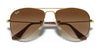 Ray-Ban JUNIOR AVIATOR RJ9506S Sunglasses / Arista Gold №223/6R / Green Mirror (3N 12.1%) / Size 52