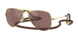 Ray-Ban JUNIOR AVIATOR RJ9506S Sunglasses Arista Gold / Brown Mirror Silver