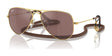 Ray-Ban JUNIOR AVIATOR RJ9506S Sunglasses Arista Gold / Brown Mirror Silver