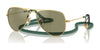 Ray-Ban JUNIOR AVIATOR RJ9506S Sunglasses / Arista Gold №223/6R / Green Mirror (3N 12.1%) / Size 52