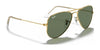 Ray-Ban JUNIOR AVIATOR RJ9506S Sunglasses / Arista Gold №223/6R / Green Mirror (3N 12.1%) / Size 52