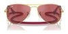 Ray-Ban JUNIOR AVIATOR RJ9506S Sunglasses / Arista Gold №223/6R / Green Mirror (3N 12.1%) / Size 52