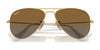 Ray-Ban JUNIOR AVIATOR RJ9506S Sunglasses / Arista Gold №223/6R / Green Mirror (3N 12.1%) / Size 52