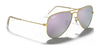Ray-Ban JUNIOR AVIATOR RJ9506S Sunglasses / Arista Gold №223/6R / Green Mirror (3N 12.1%) / Size 52