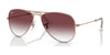Ray-Ban JUNIOR AVIATOR RJ9506S Sunglasses / Rose Gold №291/8H / Gradient Dark Violet (2N 36.7%) / Size 50