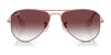 Ray-Ban JUNIOR AVIATOR RJ9506S Sunglasses / Arista Gold №223/6R / Green Mirror (3N 12.1%) / Size 52