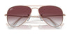 Ray-Ban JUNIOR AVIATOR RJ9506S Sunglasses / Arista Gold №223/6R / Green Mirror (3N 12.1%) / Size 52
