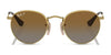 Ray-Ban JUNIOR ROUND RJ9547S Sunglasses | Size 44 / Arista Gold №223/T5 / Brown (Polarized) (3P 14%)