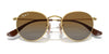 Ray-Ban JUNIOR ROUND RJ9547S Sunglasses | Size 44 / Arista Gold №223/T5 / Brown (Polarized) (3P 14%)