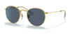 Ray-Ban JUNIOR ROUND RJ9547S Sunglasses | Size 44 / Gold №286/2V / Dark Blue (Polarized) (3P 16.0%)