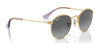 Ray-Ban JUNIOR ROUND RJ9547S Sunglasses | Size 44 / Arista Gold №223/T5 / Brown (Polarized) (3P 14%)