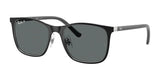 Ray-Ban RJ9551S Sunglasses Black On Silver / Dark Grey (Polarized)