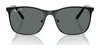 Ray-Ban RJ9551S Sunglasses | Size 48 / Black On Silver №295/81 / Dark Grey (Polarized) (3P 10%)