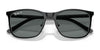 Ray-Ban RJ9551S Sunglasses | Size 48 / Black On Silver №295/81 / Dark Grey (Polarized) (3P 10%)