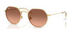 Ray-Ban JUNIOR JACK RJ9565S Sunglasses | Size 47 / Arista Gold №223/46 / Pink Gradient Grey (2N 23.5%)