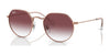 Ray-Ban JUNIOR JACK RJ9565S Sunglasses | Size 47 / Rose Gold №291/8H / Gradient Dark Violet (2N 36.7%)