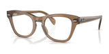 Ray-Ban RX0707V Eyeglasses Transparent Light Brown