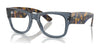 Ray-Ban MEGA WAYFARER RX0840V Eyeglasses | Size 51 / Transparent Dark Blue №8296
