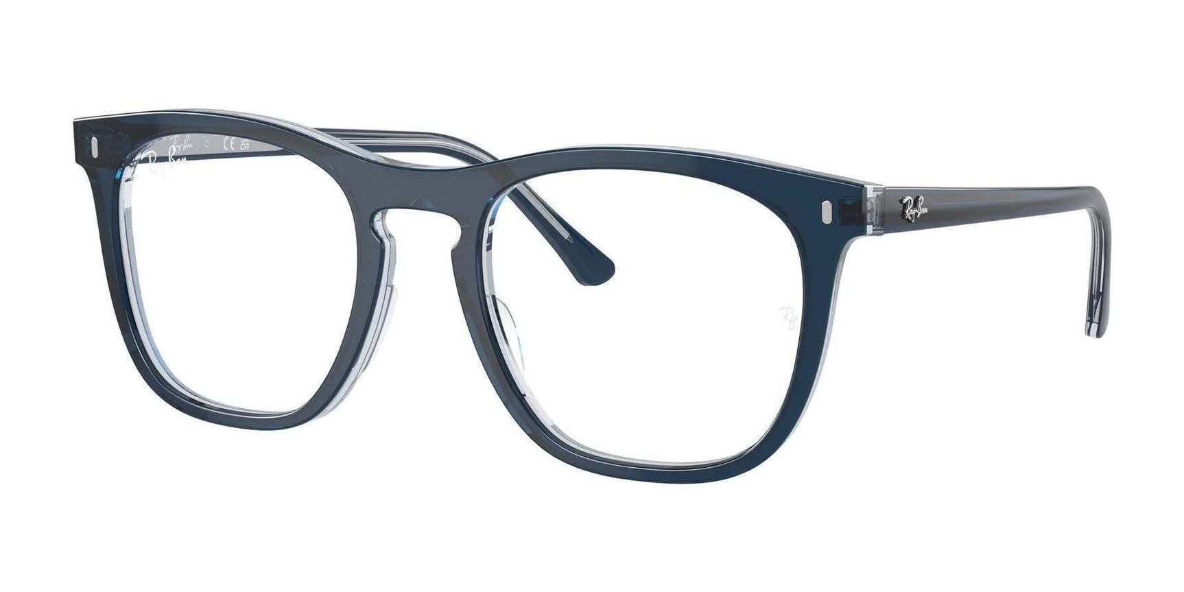 Ray-Ban RX2210V Eyeglasses Blue On Transparent Blue