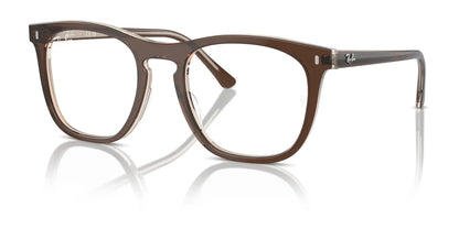 Ray-Ban RX2210V Eyeglasses Brown On Transparent Light Brown