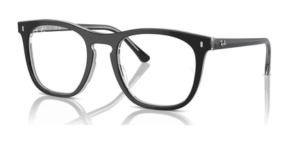 Ray-Ban RX2210VF Eyeglasses Dark Grey On Transparent Light Grey