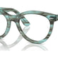 Striped Transparent Green №8362