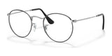 Ray-Ban ROUND METAL RX3447V Eyeglasses Black On Silver