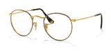 Ray-Ban ROUND METAL RX3447V Eyeglasses Havana On Gold