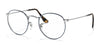 Ray-Ban ROUND METAL RX3447V Eyeglasses / Blue On Silver №2970 / Size 50