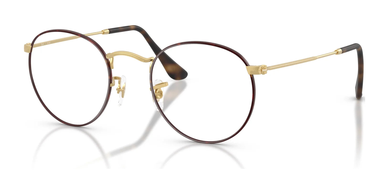 Ray-Ban ROUND METAL RX3447V Eyeglasses Matte Havana On Matte Arista Gold