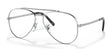 Ray-Ban NEW AVIATOR RX3625V Eyeglasses in Silver №2501 feature thin metal frames and black temple tips, shown on a white background—a stylish, fashion-forward choice from Ray-Ban Eyewear.