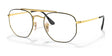 Ray-Ban THE MARSHAL RX3648V Eyeglasses Black On Gold / Clear