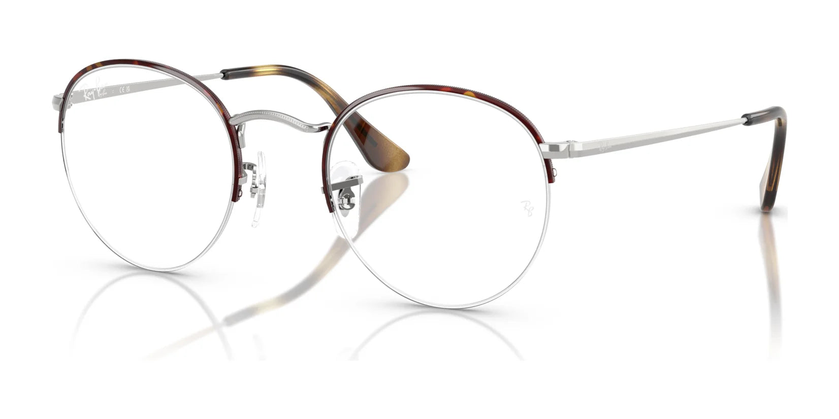 Ray-Ban ROUND GAZE RX3947V Eyeglasses Havana On Silver