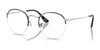 Ray-Ban ROUND GAZE RX3947V Eyeglasses / Black On Silver №3183 / Size 51