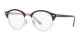 Ray-Ban CLUBROUND RX4246V Eyeglasses Havana On Violet / Clear