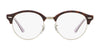 Ray-Ban CLUBROUND RX4246V Eyeglasses | Size 47 / Havana On Violet №5240 / Clear