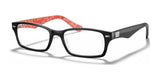 Ray-Ban RX5206 Eyeglasses Black On Red